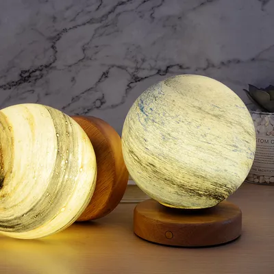 إضاءة قمرية إبداعية بتقنية LED لغرفة النوم، تُشبه النجوم