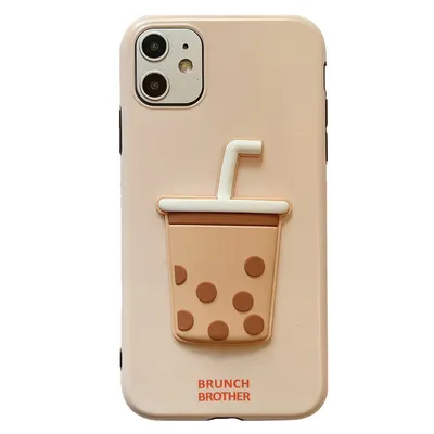 Pearl milk tea cartoon phone case