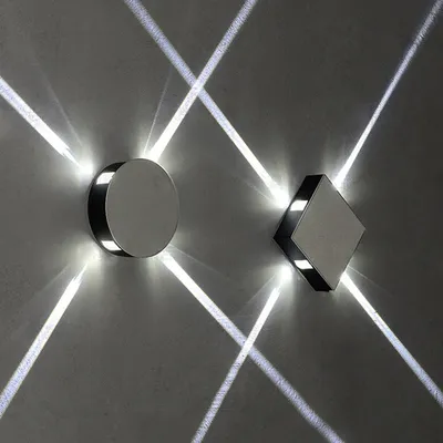 Modern simple square round LED aluminum wall light