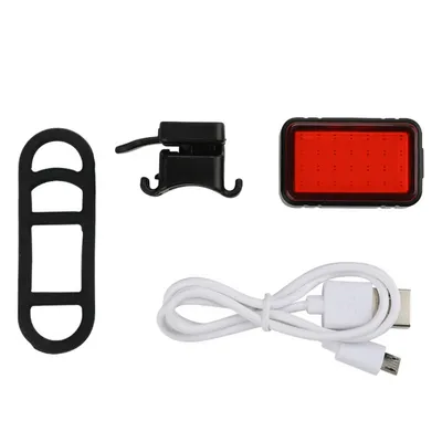 ماشفالي بمستشعر شحن USB ذكي للفرامل ودراجة ركوب الدراجة الخلفية وضوء تحذير الدراجة الجبلية وضوء تحذير COB