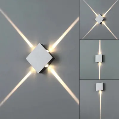 Modern simple square round LED aluminum wall light