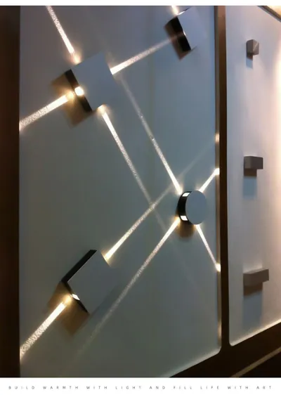 Modern simple square round LED aluminum wall light