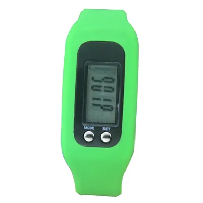 Student sports silicone pedometer LCD bracelet watch