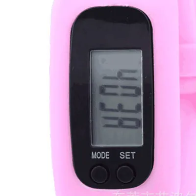 Student sports silicone pedometer LCD bracelet watch