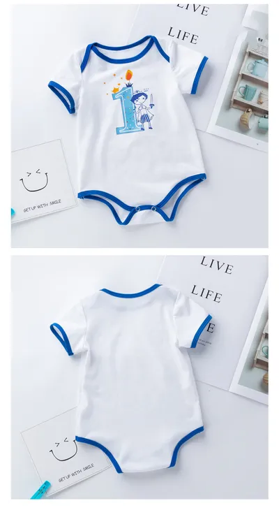 Summer new men's and women's baby triangle romper