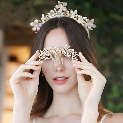 Hollow bridal hair accessory plate hair insert comb wedding