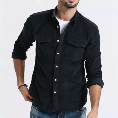 Men's corduroy long sleeves