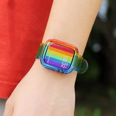 Integrated watch band with TPU protective sleeve for glacier