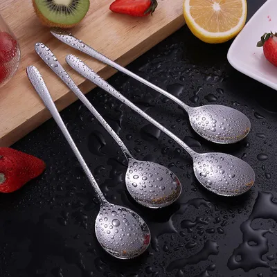 Korean style spoon stainless steel household long handle spoon