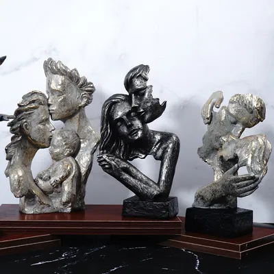 European-style abstract cheek-lifting thinker family decoration creative home resin crafts
