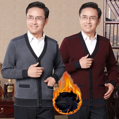 Middle-aged and elderly sweater cardigan