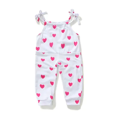 Baby girl plum red heart jumpsuit