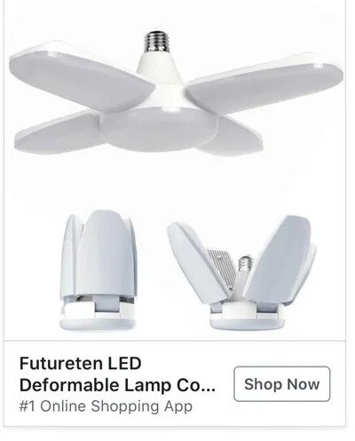 مصباح تشوه LED قابل للطي لإضاءة الكراج