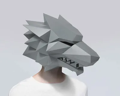 Animal paper model full face mask