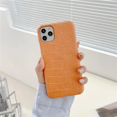 Pattern Leather Phone Case Half Hard Shell