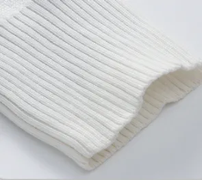 Cotton English Heart Dissolving Printing Foaming Sweater Pullover Knitwear