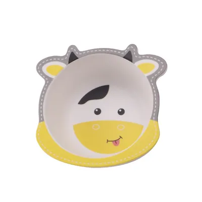 Cute cartoon bamboo fiber children's bowl