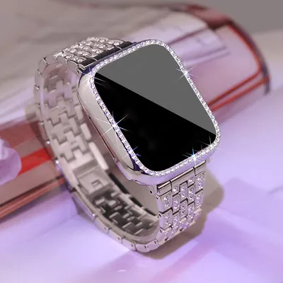 A Set Of Five-row Diamond-studded Straps With A Pc Watch Frame
