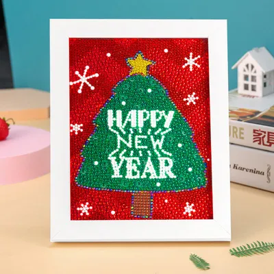 Christmas DIY Framed Diamond Painting Craft Size