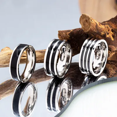Japanese And Korean INS Style Couple Ring Titanium Steel