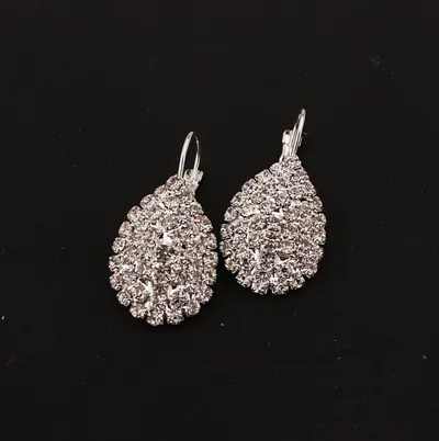 Fashion Exquisite Jewelry Popular Hot Sale Expedition Burst Models Diamond Claw Chain Earrings Female