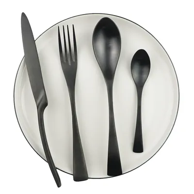 Stainless Steel Cutlery Set, Four Portable Frosted Western Tableware