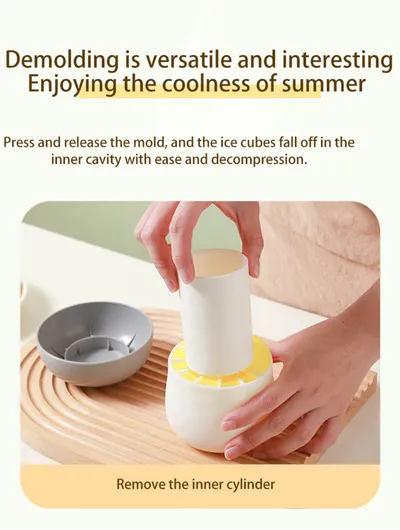 Ice Block Mold Silicone Mushroom Ice Cup Frozen Refrigerator Ice Grid Box Durable Easy Demould Bucket Homemade Crushed Ice Maker Ktichen Gadgets