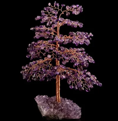 Crystal Zhaocai Tree Pure Handmade Craft Gift Home Decoration