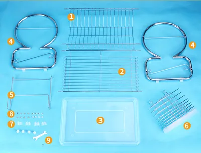 On Behalf Of The Kitchen Tableware Draining Plate Rack Double Stainless Material Storage Racks Dishes