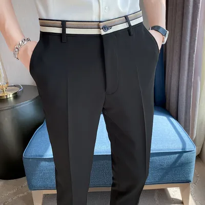 Men's Slim Pencil Pants Thin Casual Boys