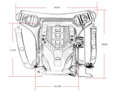 A steampunk retro cross-body bag for women