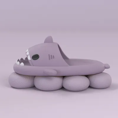 Cartoon Shark Slippers Funny Cutes Soft Slipper Indoor Outdoor  Shoes For Women Men Couples