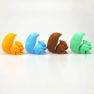 Home Supplies Food Silicone Squirrel Tea Drain