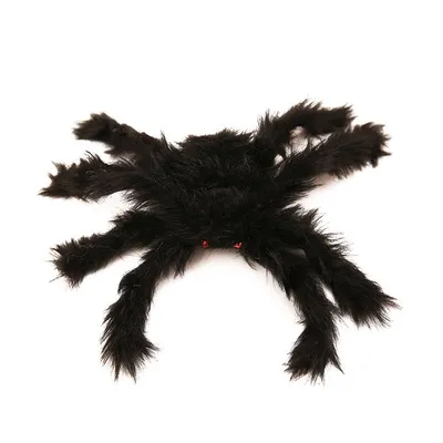 Plush spider web decoration