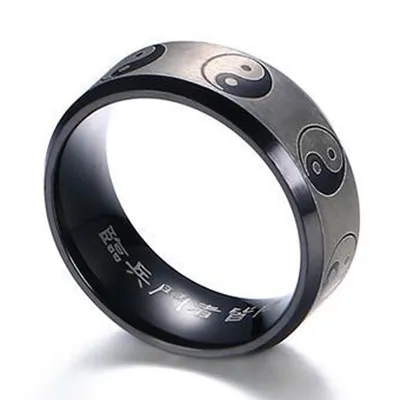 Men's stainless steel gossip ring