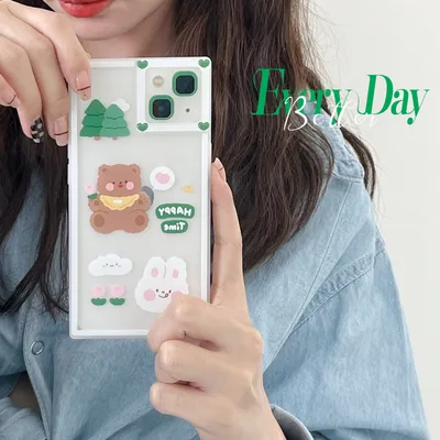 غلاف هاتف Tulip Bear Rabbit لطيف ناعم