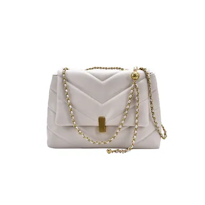 Textured chain shoulder bag
