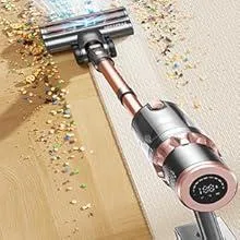 قوة شفط قوية 45 كيلو باسكال، شاشة لمس LED لاسلكية، عمر بطارية يصل إلى 60 دقيقة، مكنسة كهربائية منزلية خفيفة الوزن محمولة باليد لشعر الحيوانات الأليفة