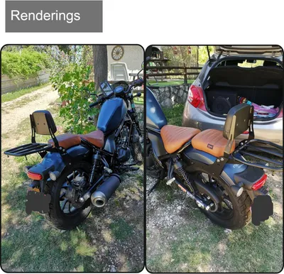 Luggage Rack Cargo Mount Backrest Lazyback Pad Sissy Bars For R Ebel CMX 300 500.