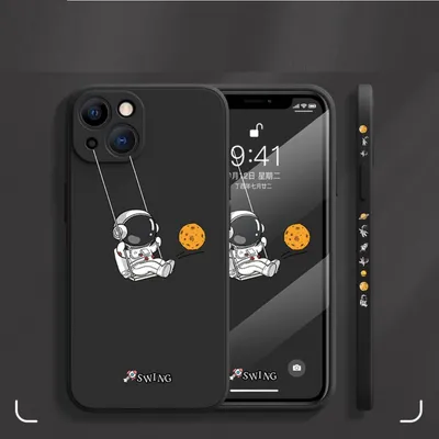 Creative Lens Cartoon Astronaut Phone Case