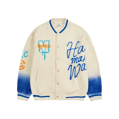 Men's New Color Contrast Children's Printed Coat