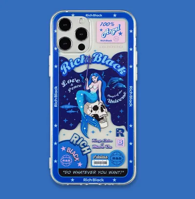 Blue Ocean Mermaid Ji Silicone Phone Case