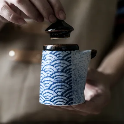 Japanese Style Ceramic Hefeng Seasoning Pot Set Restaurant Household