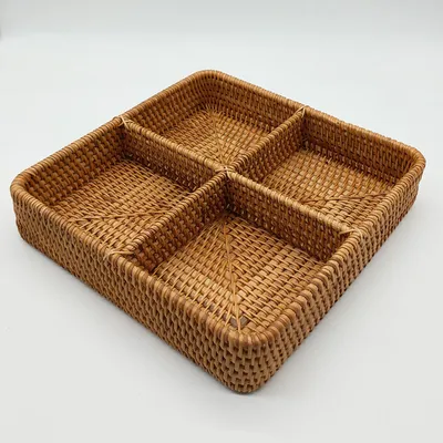 Rattan Woven Sundries Sorting And Sorting Box Storage Box