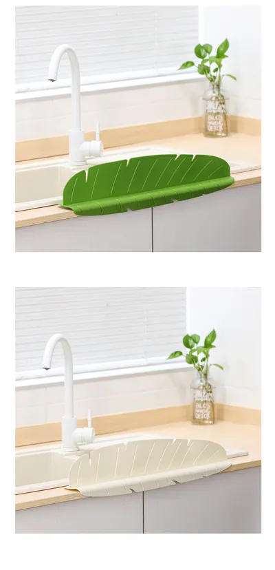 Silicone Kitchen Sink Splash Guard With Suction Cup Waterproof And Oil-Proof  Anti-Splash Baffle Soft Sink Shield For Dishwash