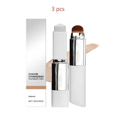 2-in-1 Color-Changing Foundation Stick Clear And Non-stuck Powder Daily External Foundation