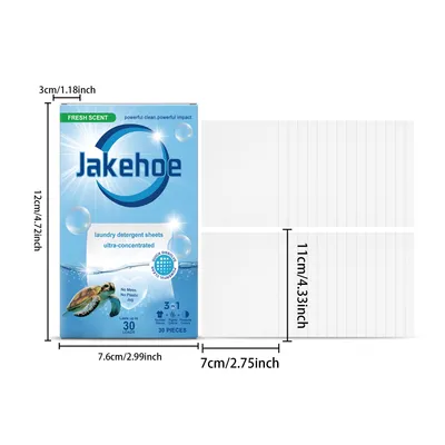 JAKEHOE Laundry Sheets Daily Cleaning For Clothes, Removes Stubborn Stains Gentle On Skin Leaves A Lasting Fragrance For Your Home Protects Your Clothes