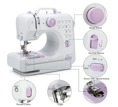 Portable Sewing Machine With 12 Stitches  Multifunctional For Beginners, Children, And Families