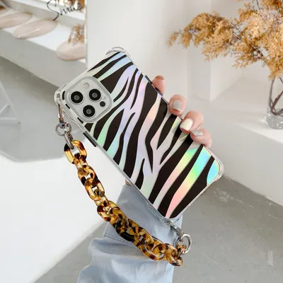 Fashion Print Chain Phone Case Cover