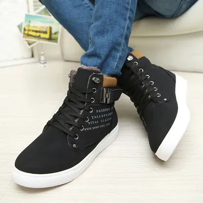 DEKABR Hot Men Shoes Fashion Warm Fur Winter Men Boots Autumn Leather